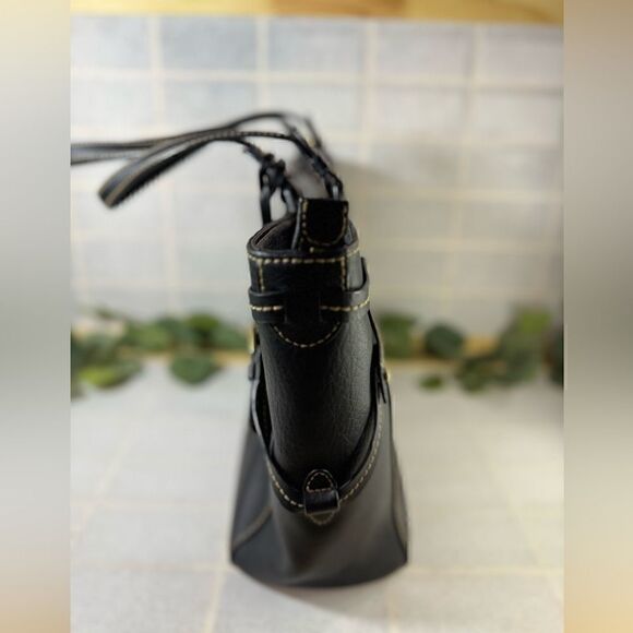 RALPH LAUREN black leather sheldon tote handbag - Picture 4 of 11